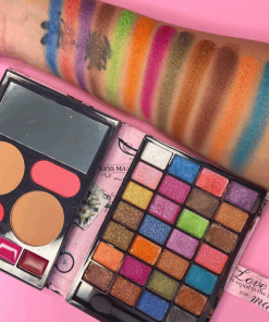 Mini Kit De Sombras + Labial  + Rubor +  Base